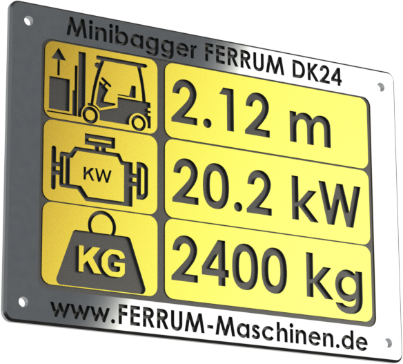 Hier geht es zum Angebot für den FERRUM DK24 Minibagger