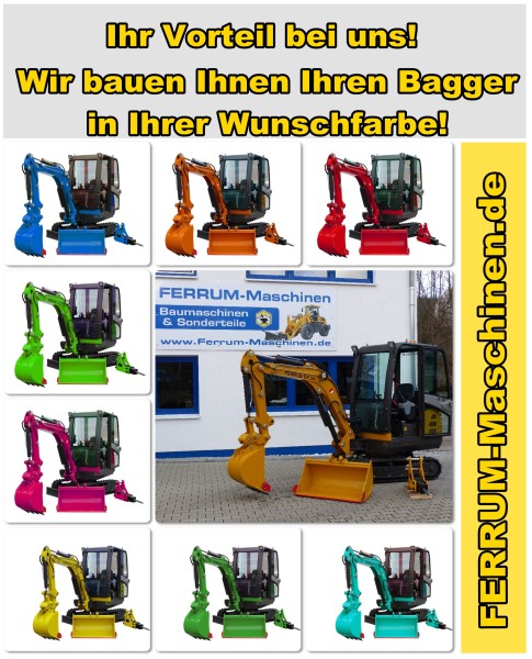 Minibagger kaufen - CT-10E in verschiedenen Farben