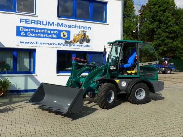 Preview: Radlader 2,2 Tonnen Hubkraft FERRUM DM416 x4 V2 Modell 2024 in dunkel Türkisgrün