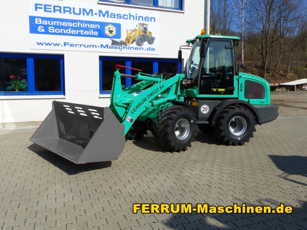 Radlader 2,6 t Hubkraft FERRUM DM522 x4 - über 2.600 kg in türkis MU