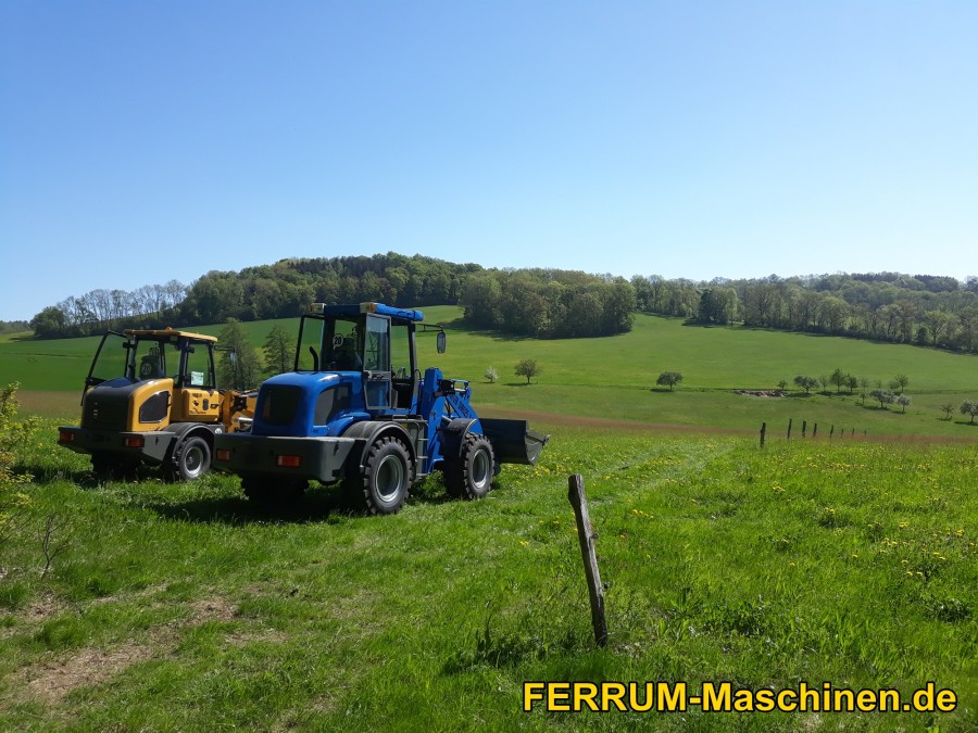 Radlader FERRUM DM625 x4 neues Modell, Sommer im Erzgebirge mit Panorama