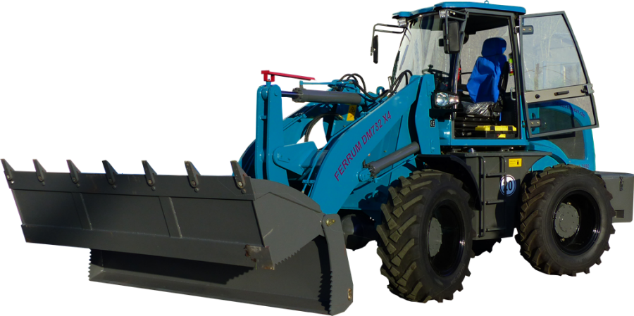 Radlader FERRUM DM732 x4 in blau 1024px