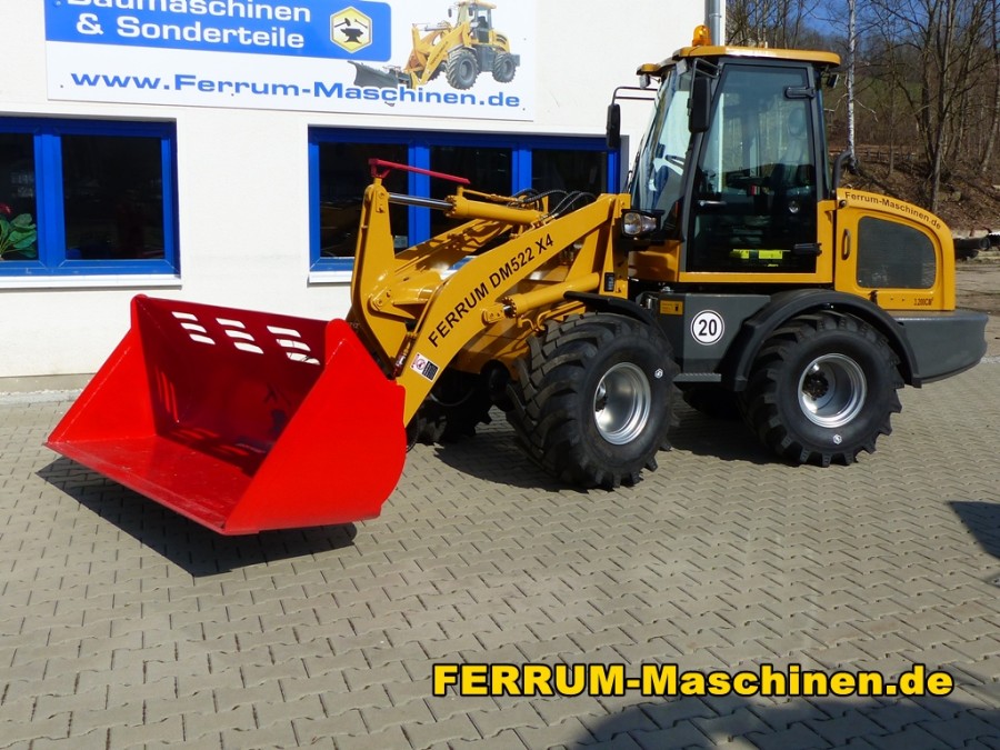 Radlader 2,6 t Hubkraft FERRUM DM522 x4 - über 2.600 kg Maisgelb RAL1006 MU