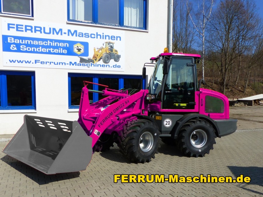 Radlader 2,6 t Hubkraft FERRUM DM522 x4 - über 2.600 kg I in telemagenta pink RAL4010 MU