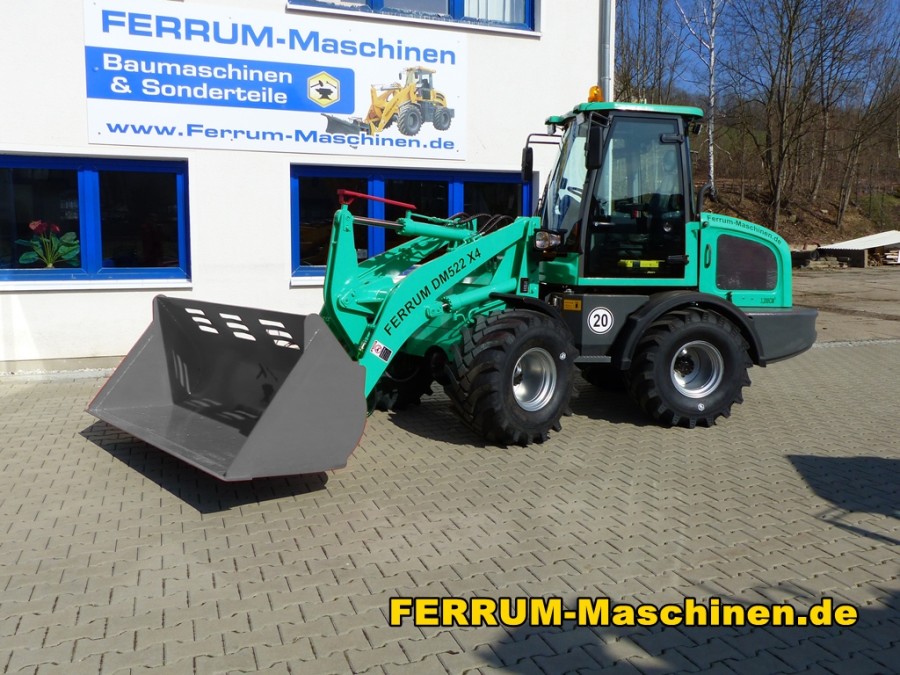 Radlader 2,6 t Hubkraft FERRUM DM522 x4 - über 2.600 kg in türkis MU